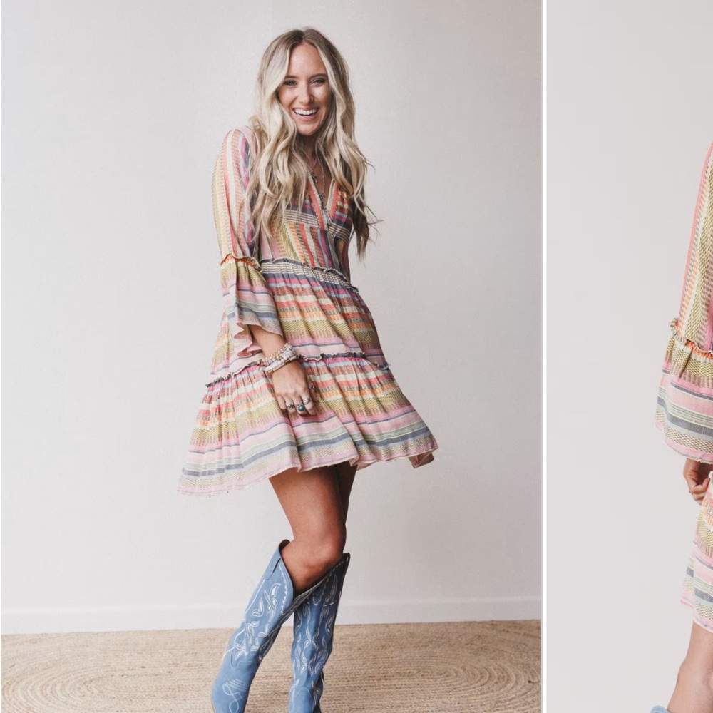 BOGO Keepsake Striped En Creme Longsleeve Dress - Picture 9 of 10